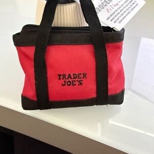 Trader Joe's Red and Black Tote Bag
